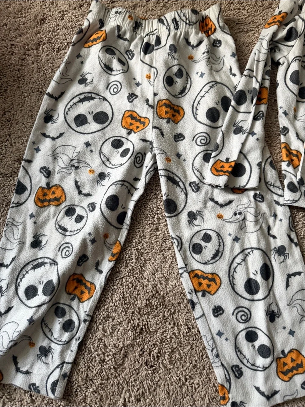 Disney Halloween Jack Skellington Pajama Set - White & Orange